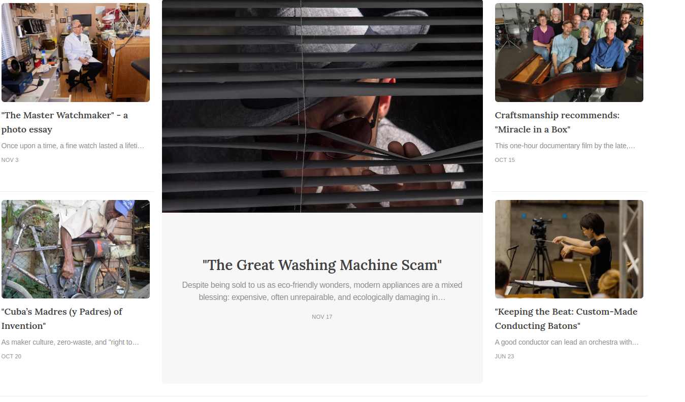 Craftsmanship, a DIY and Craft newsletter