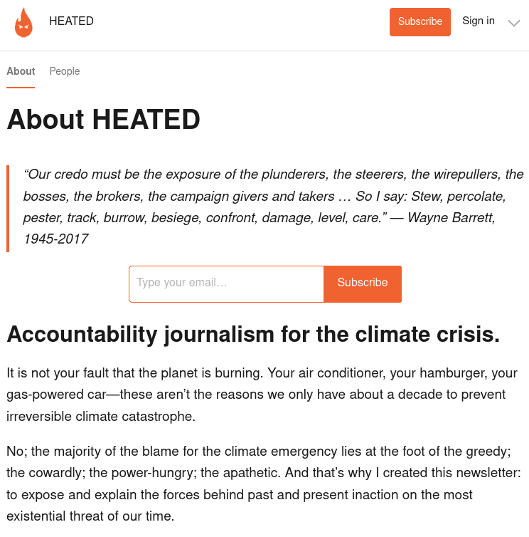 Heated, a Lifestyle newsletter