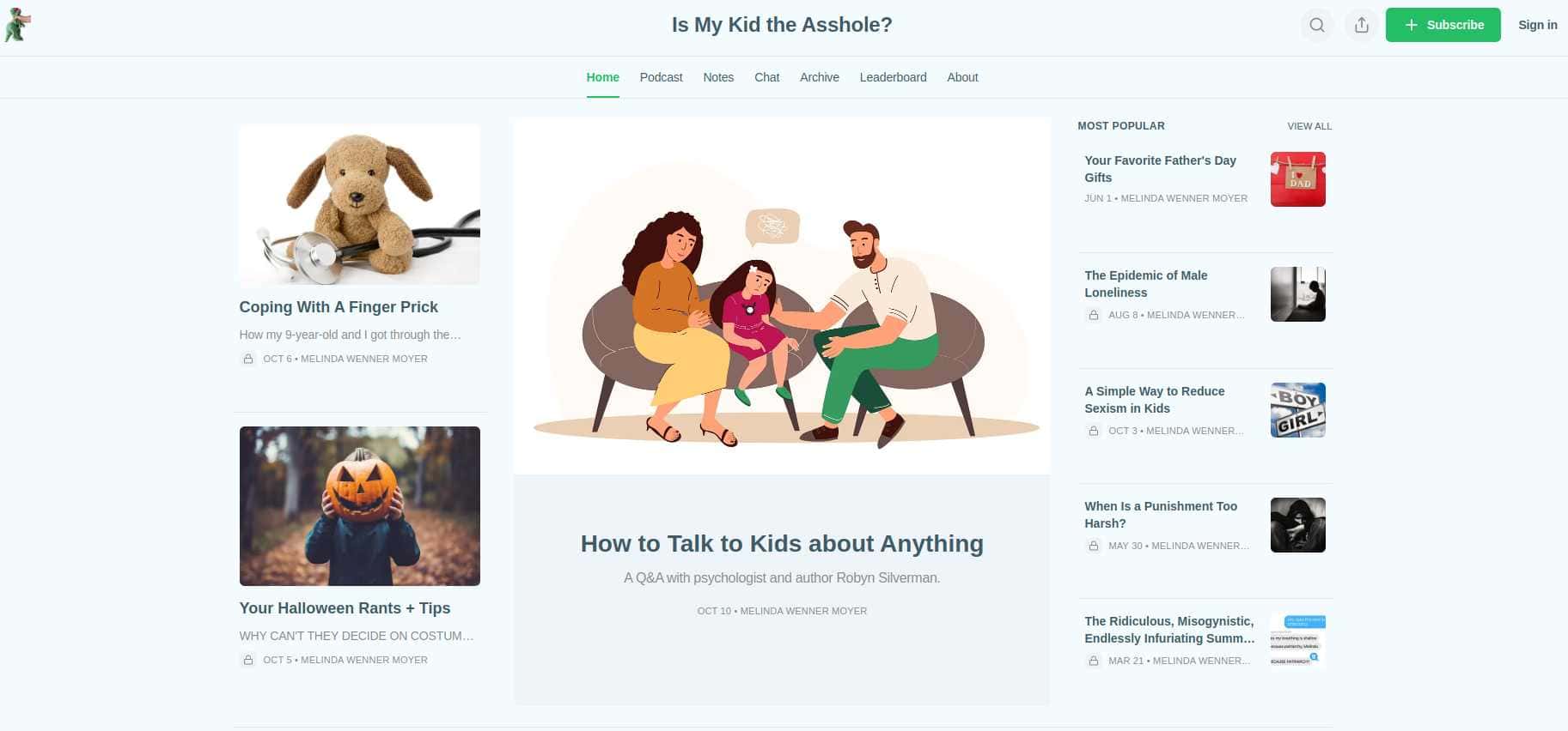 Melinda Wenner Moyer, a Parenting newsletter