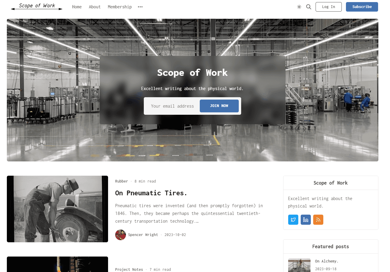 Scope of Work, a DIY and Craft newsletter