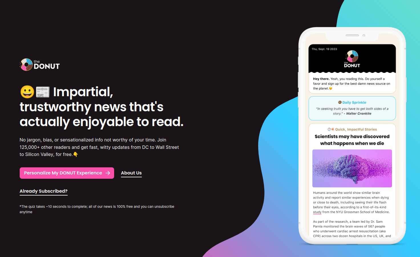 The DONUT, a General News newsletter