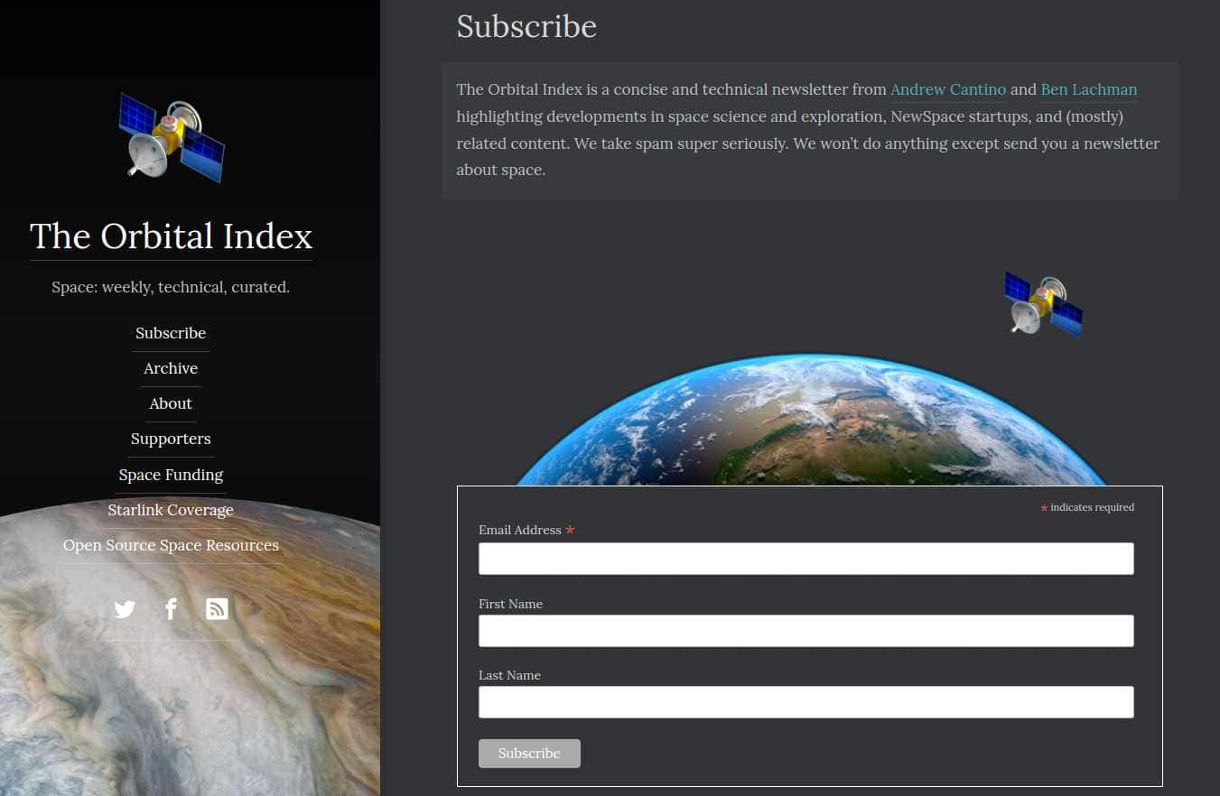 The Orbital Index, a Tech newsletter