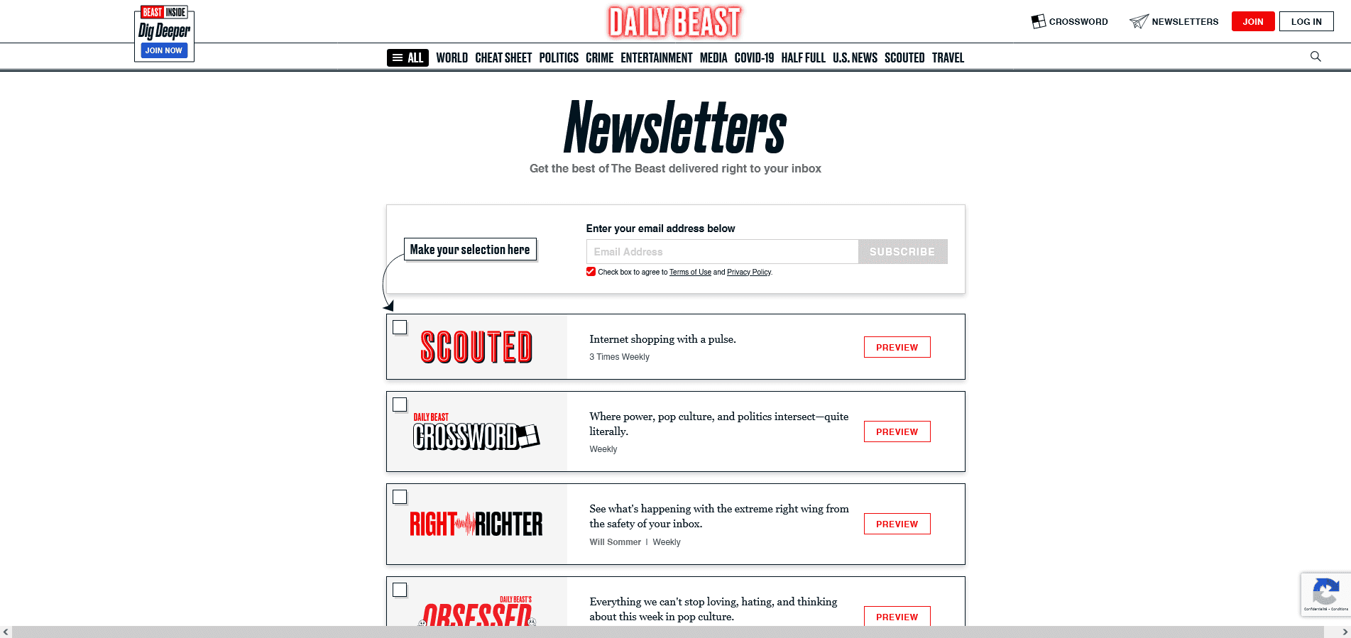 The Daily Beast, a General News newsletter