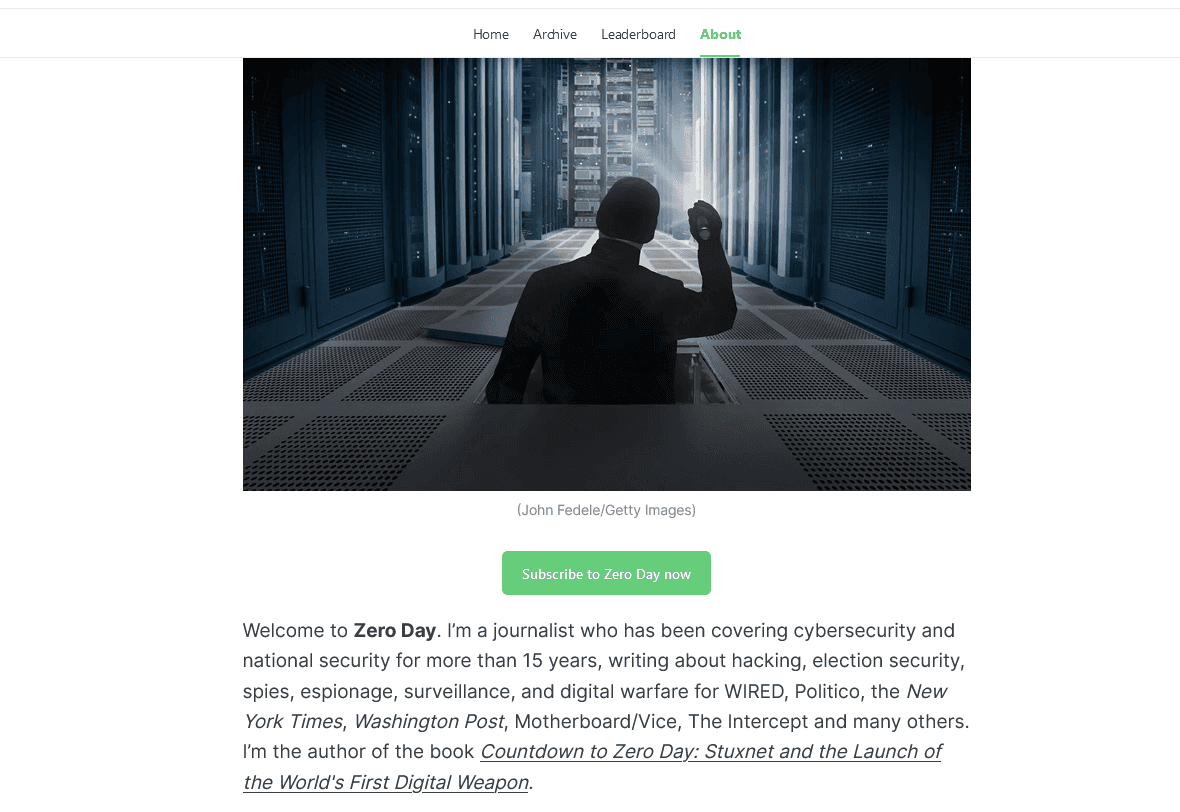Zero Day, a Tech newsletter